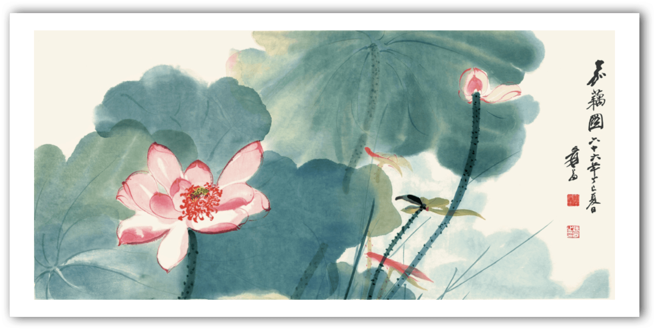 Lotus — Matrimonial Harmony by Zhang Daqian — limited edition giclée print at Kiln & Ink